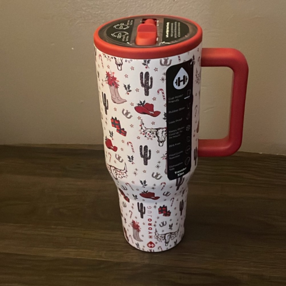 Hydrojug- 32 oz traveler- Cowboy Christmas  (sold out online)